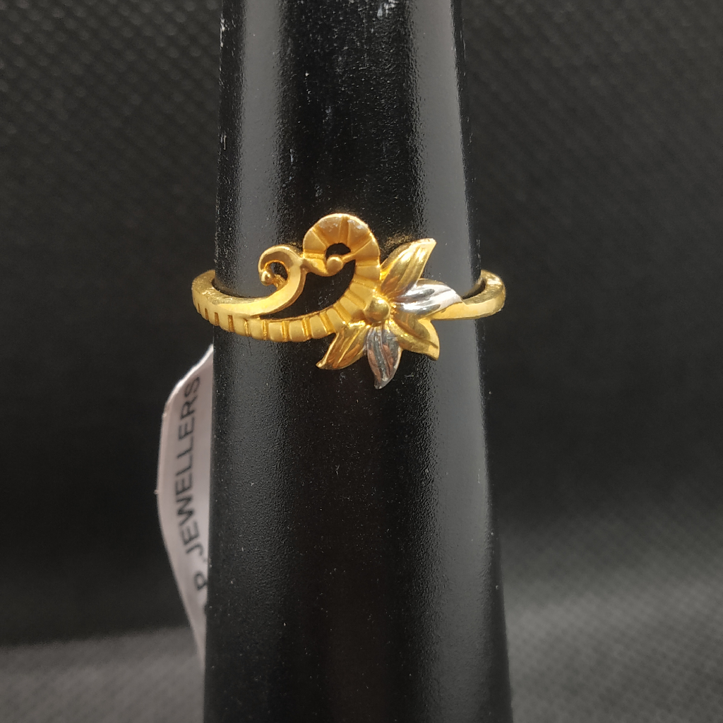 flower gold ring