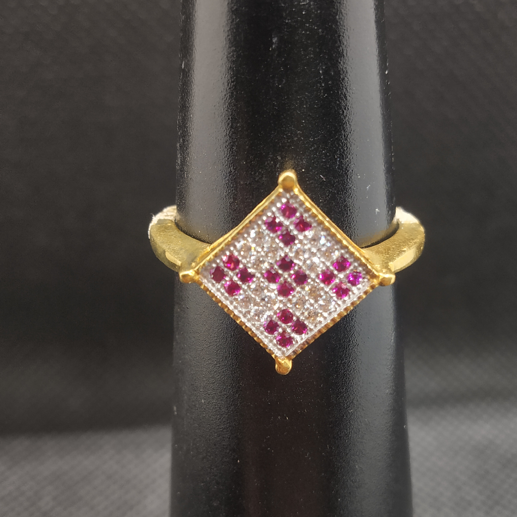 colour diamond gold ring