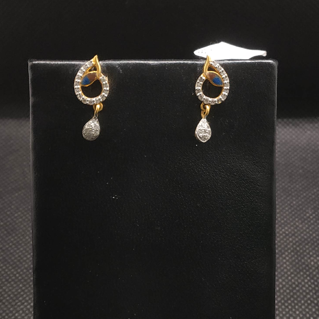 colour diamond earrings gold