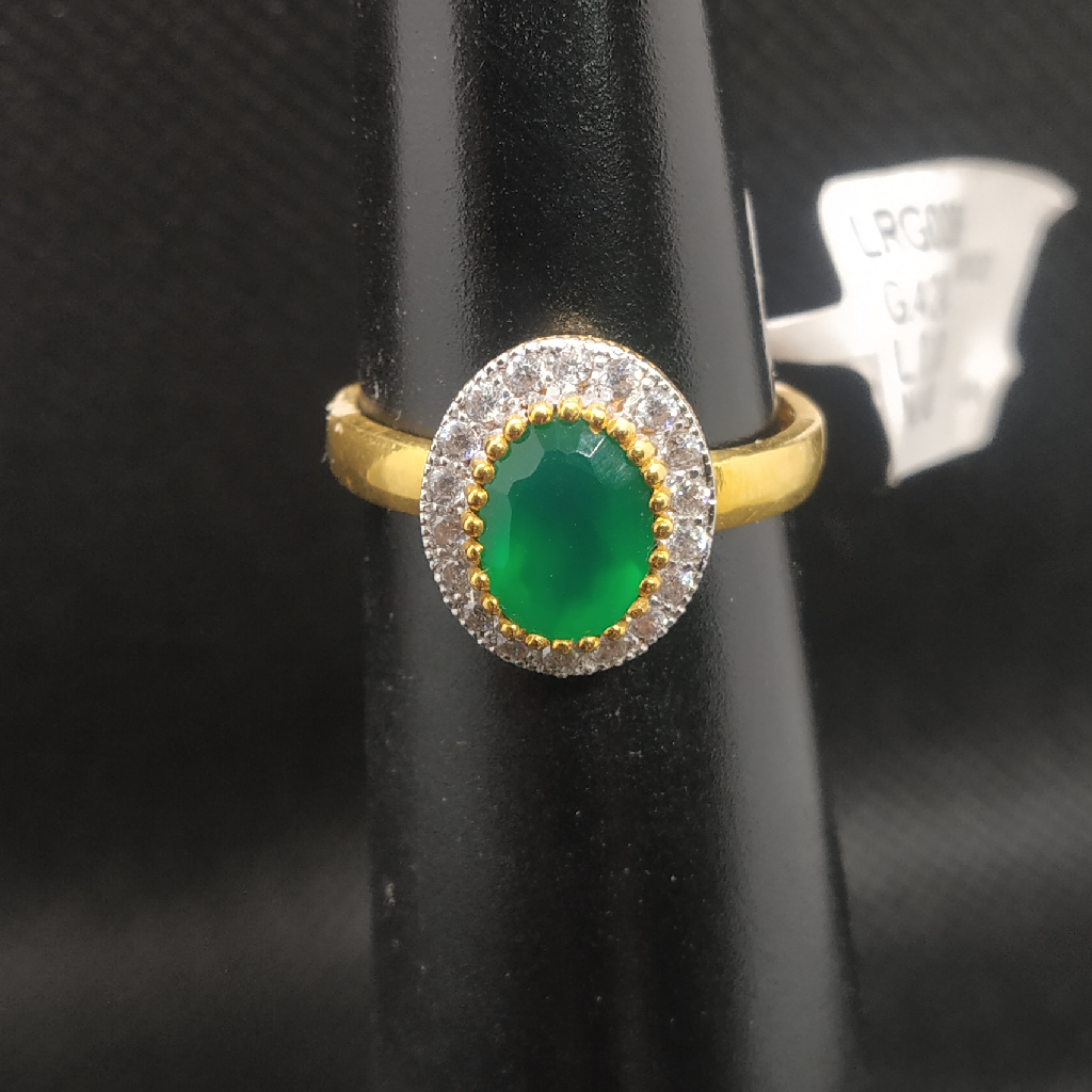 green Women gold ring