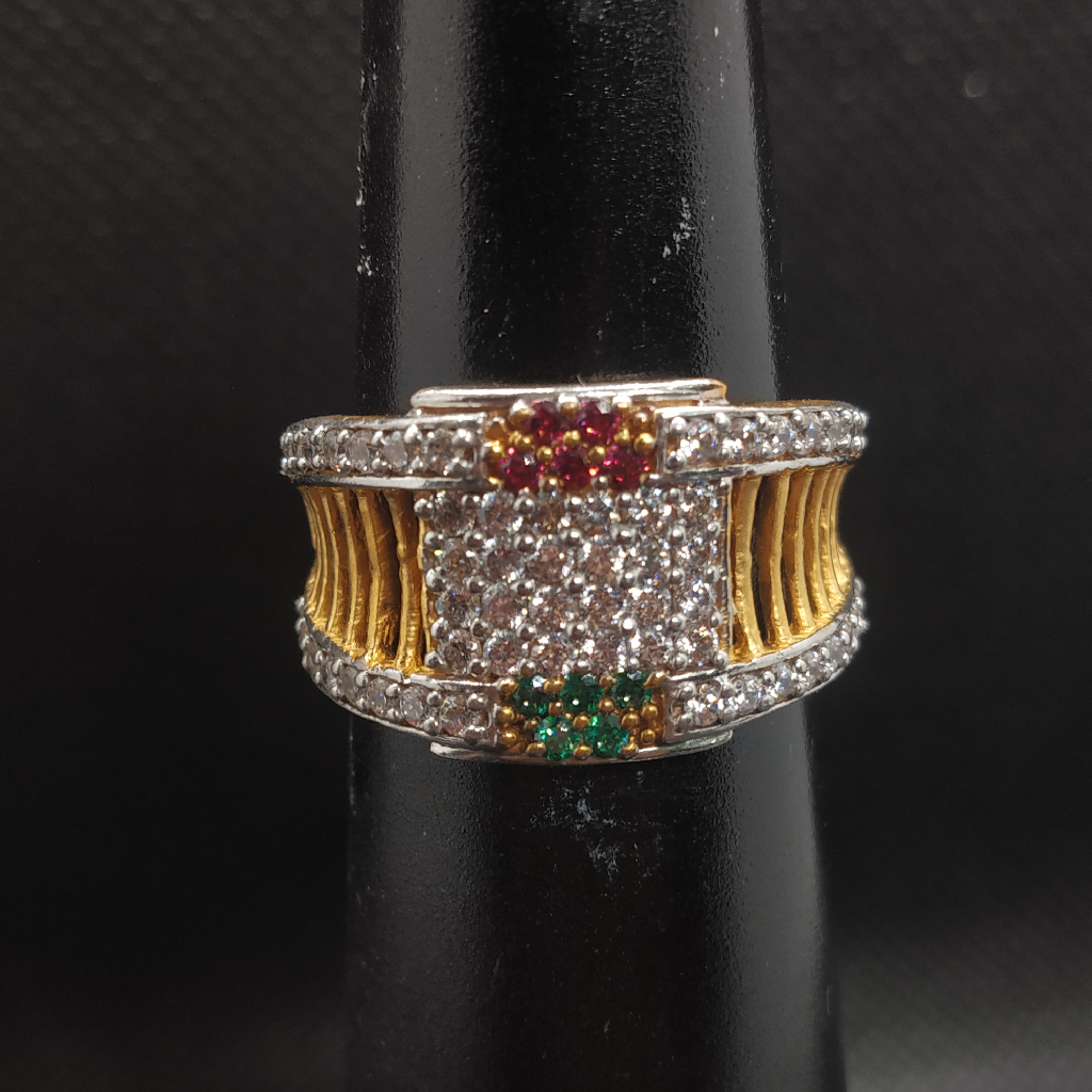 red@green diamond gold ring